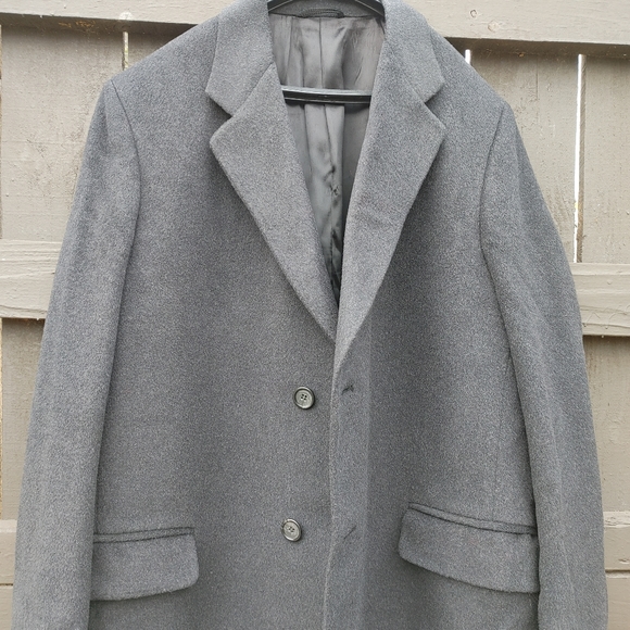 Vintage Classic Cashmere Long Over Coat Men Size 40 - Picture 4 of 16